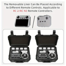 For DJI Flip Hard-Shell Storage Case, Compatible with RC N3/RC 2, Black, with Multiple Compartments For Drone Accessories