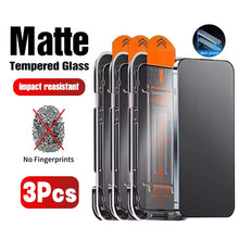 3Pcs Oleophobic Coating Dust Free Easy Installation Matte Screen Protector For iPhone 16 14 13 12 11 15 17Pro Max Air mini Glass