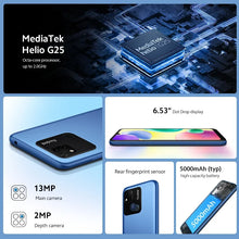 4G Smartphone Original Xiaomi Redmi 10A 5000mAh Smartphone 6.53' HD Display Helio G25 Octa Core 13MP Fingerprint Global Rom