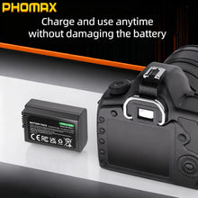 PHOMAX 2250mAh NP-FW50 NPFW50 Battery Type-C Direct Charge for Sony A6400 A6000 ZVE10 A6300 A 7 M2 A7R2 A6100 A5100 NEX-7 NEX-F3