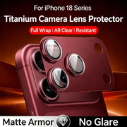 2 unidades de protector de lente Aomor para iPhone 18 17 Pro Max, de metal con fuerte adsorción, vidrio templado 9H, cubierta protectora completa para la cámara