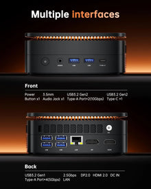 ACEMAGIC Ryzen 7 7735HS Gaming Mini PC 24GB LPDDR5 6400MHz 1TB NVMe SSD Radeon Graphics 8C 16T Desktop Computer 4K Triple Displa