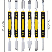 6pcs Electronic Repair Tool Set, Metal Dual-Head Pry Bars for Tablets, Laptops, Phones, Electronic Devices, No Electricity