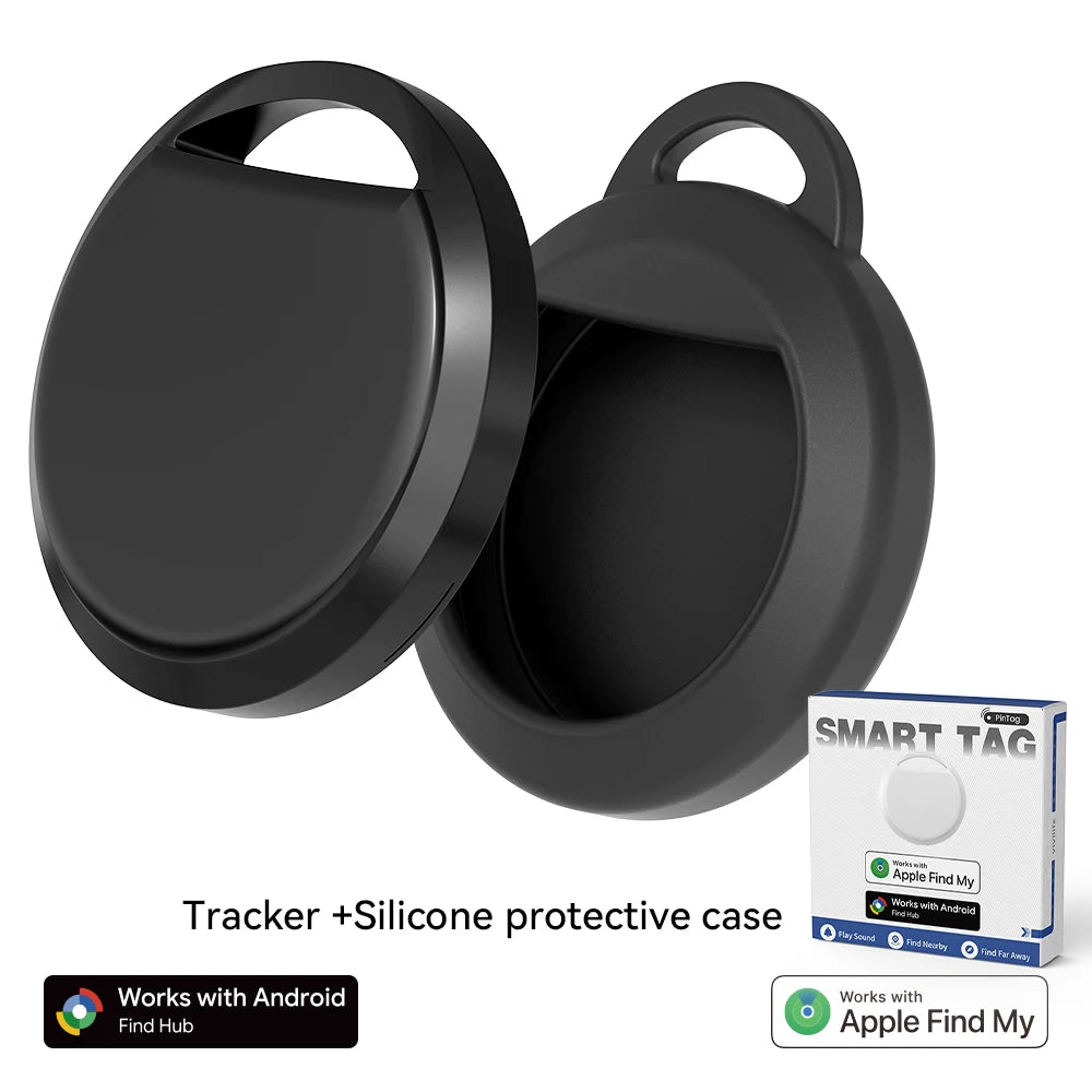 Dual System Smart Tracker for Google/Apple Find My Smart Activity Trackers+Silicone Case Android/IOS Find My Bluetooth Device