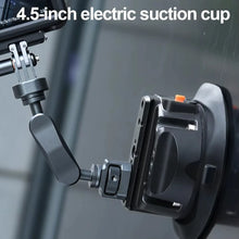 4.5 Inch Electric Auto Pump Suction Cup Camera Mount with Aluminum Ball Head Magic Arm Compatible with DJI Insta360 Go Pro