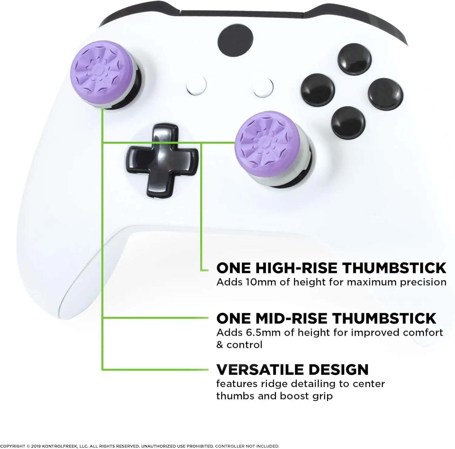 2Pcs Hand Grip Extenders Caps for Xbox Series Game Controller Gamepad Thumb Stick Grips High/Low Rise Covers For Xbox one/One S