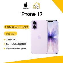 Apple iPhone 17 Original New Unused 256GB 6.3" OLED Super Retina XDR 120Hz A19 CPU Dual 48MP Cameras Fast Charging iOS 26 5G