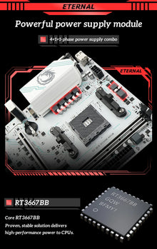 SOYO AMD Ryzen B550M ARGB DDR4 Motherboard AM4 Computer Combo Set Office Desktop PC Game PCIE4.0*16 M.2 NVME/MGFF SATA USB3.0 24PIN+8PIN USB2.0 HD/VGA Memory up to 64GB