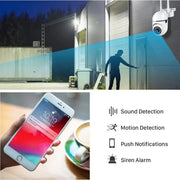 Cámara PTZ de vigilancia de seguridad inalámbrica IP Wifi de 8MP, zoom 4X, seguimiento, audio bidireccional, cámara de visión nocturna a color HD
