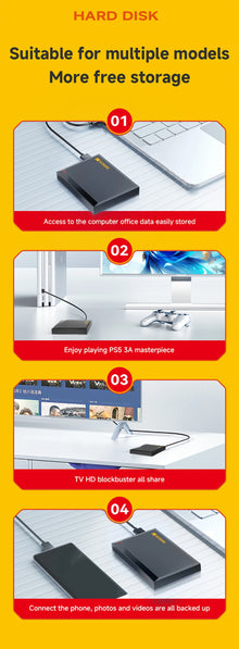 KODAK P190 External HDD 500GB 1TB Portable 2.5 Inch Hard Drive USB 3.0 5Gbps Storage for PC Laptop PS4 PS5 with Free Case
