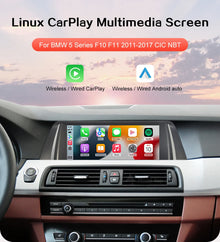 Wireless CarPlay Android Auto Car Radio Multimedia Player Linux Display Screen For BMW 5 Series F10 F11 2012-2017 CIC NBT
