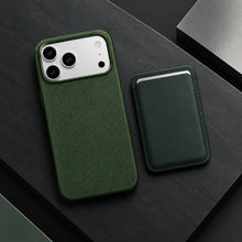 For MagSafe 2-In-1 Textured Phone Case For iPhone 18 17 16 15 14 13 12 Pro Max Air With Magnetic Card Holder Wallet Bumper Cover