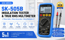 Insulation Resistance Tester 2500V 50GΩ, Digital Megohmmeter with PI/DAR, Auto-Ranging Voltmeter AC/DC Voltage Resistor Meter