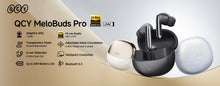 QCY MeloBuds Pro ANC Wireless Bluetooth Earphones 46dB Hybrid ANC Hi-Res LDAC Bluetooth 5.3 Earbuds 6 Mic 34H Playtime