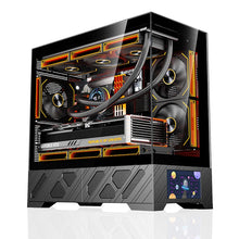 WJCOOLMAN Millennium MATX PC Case 5.5 Inch Screen/Digital Display 360 Water Cooler Sea View Room Customize Screen Computer Case
