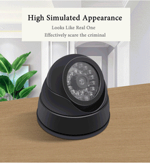 New Black/White Dummy Conch Camera Red Flashing LED Light For Home Office Surveillance Security System Fake CCTV Security Camera