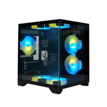 MANMU Micro-ATX Mini-ITX Pc Case Cpu Case Gaming Case Pc Gaming Computer Tempered Glass For Pc With 7 Fan