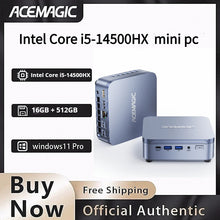 ACEMAGIC Intel Core I5-14500HX Mini PC 32GB DDR5 1TB NVMe SSD Gaming Mini Desktop Computer Windows 11 Pro 4K Triple Display