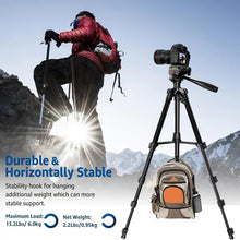 Professional 73 Inch Camera Tripod Heavy Duty Stand with Phone Holder Travel Bag for DSLR SLR DV Projector Photography