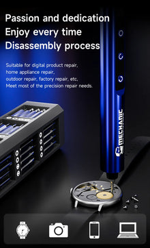 MECHANIC ES420 42-in-1 Set Electric Screwdriver with LED Light Magnetic Bits Dual Mode Electric and Manual Repair Tool Kit