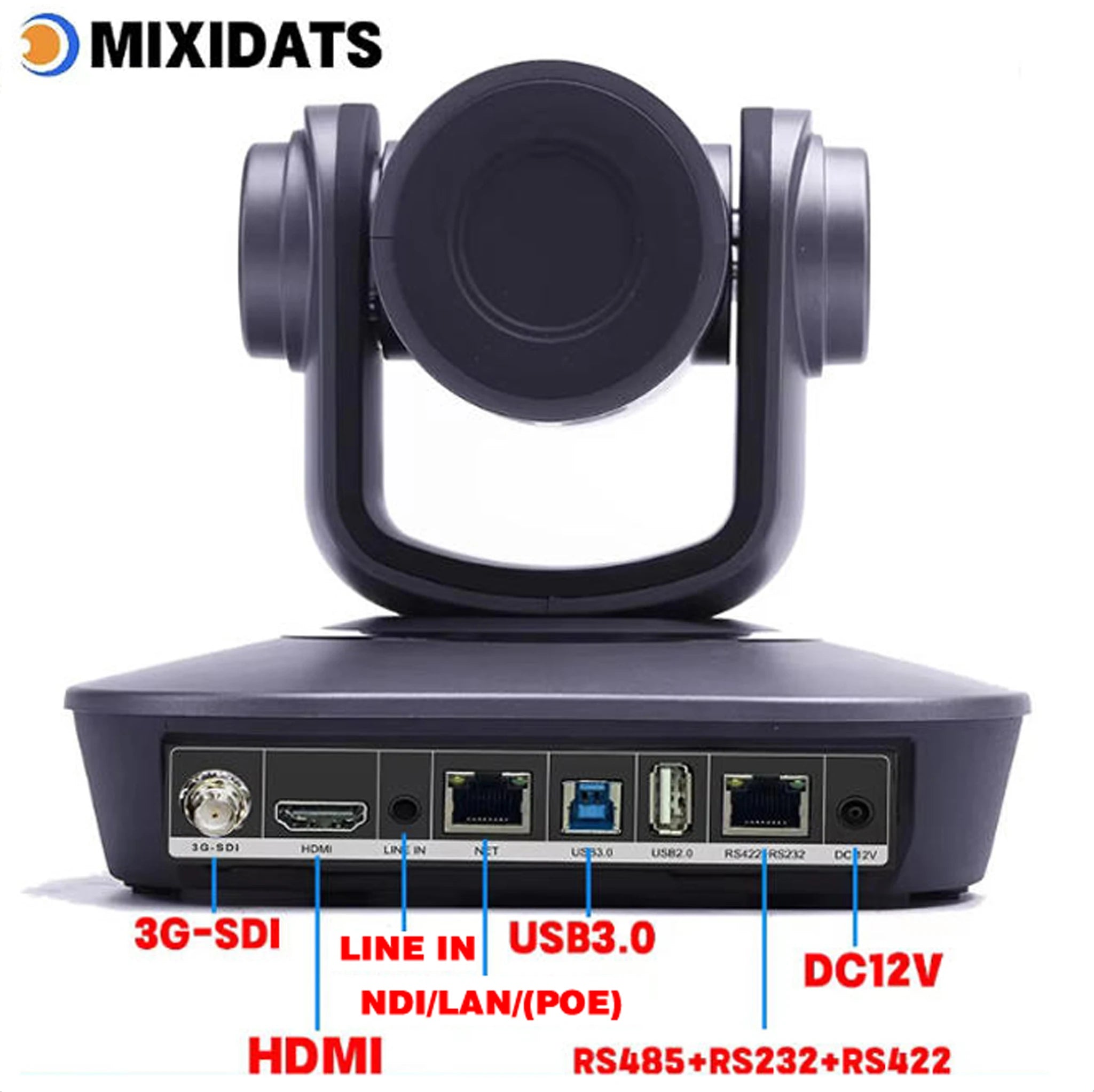 4K Ultra HD PTZ Camera, 20x Zoom, Supports NDI, POE, Ideal for Video Conferencing, Churches, Events, and Live Streaming