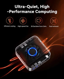 ACEMAGIC AMD Ryzen 7 7735HS Mini PC 16GB LPDDR5 512GB SSD Windows 11 Pro Desktop Computer 4K Triple Display Radeon Graphics WiFi