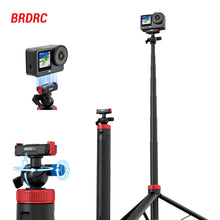 BRDRC Tripod for DJI Action 6 5Pro 4 OSMO 360 Camera Stand Selfie Stick Quick-release Adapter Tripod Adjustable Ball Head Base