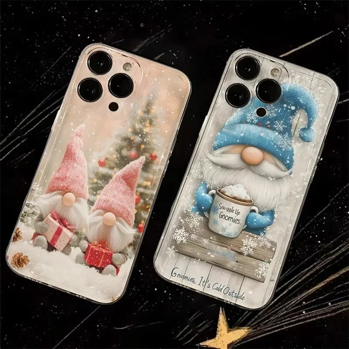 Christmas Winter Snow Gnome Phone Case For iPhone 18 17 16 15 11 12 14 13 Pro Max Mini X XS XR 7 8 Plus 17E Soft Cover Fundas