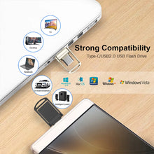 Dual-Interface USB 2.0 Type-C Flash Drive 16-128GB,High-Speed Data Transfer,Plug and play，Compatible with PC/Phone/Laptop