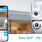 Lenovo Outdoor Security Camera 4K HD IP Camera  with Dual Lens PTZ Color Night Vision CCTV Video Surveillance Protection