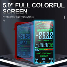 Digital Multimeter 5.0'' Full Screen Backlight NCV Live Line Smart Electrical Tester CZDANG FS999L