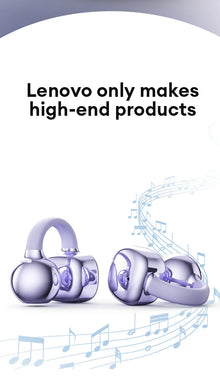 Lenovo RS119 Pro Ear Clip Earbuds Stable Open Ear Wireless Earphones Bluetooth 6.0 Clip On Sports Headphones LED Power Display