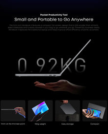 CHUWI Touch Screen Laptop MiniBook X 2-in-1 Laptop Intel N150 512GB ROM 16GB LPDDR5 10.51" 2K FHD IPS Windows 11 Work Notebook