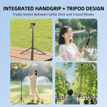 Flymile Tripod Selfie Stick Vlog Handle for DJI Pocket 3/Action 5 Pro/Insta360 X5/Gopro Accessories 62.99/55.1in Extendable