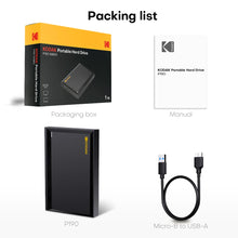 KODAK P190 2.5" Portable External Hard Drive 1TB/500GB USB 3.0 - Fast Transmission for PC, Laptop, Smartphone& Storage
