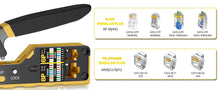 Kebidumei RJ45 Crimp Plier Pass Through Ethernet Modular Plug Crimping Tool for Cat6 Cat5/5e RJ45 Connectors 8P6P RJ11 Connector