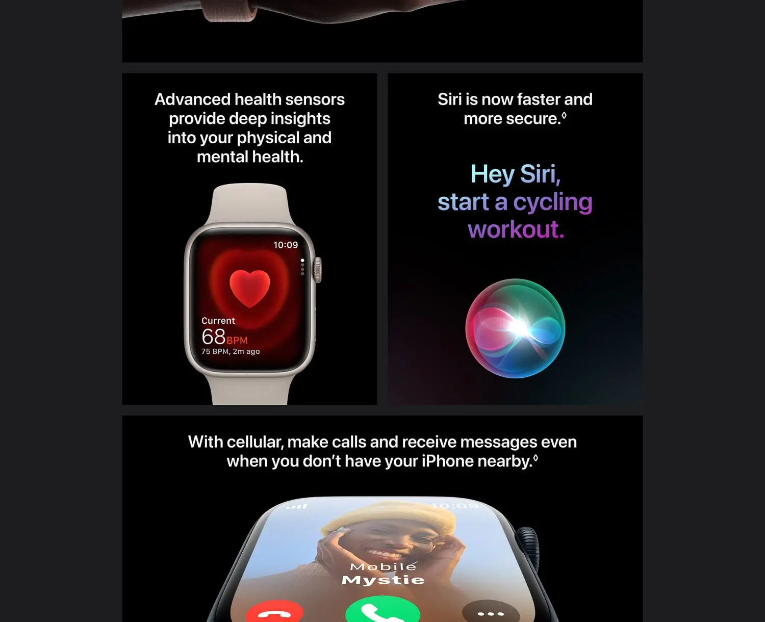 100% Original 2023 NEW Apple Watch Series 9 45mm GPS Apple Watch S9 Aluminum Case with Sport Band iOS Smart Watch