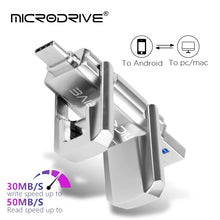 TYPE-C Dual interface Metal Pen Drive 32GB 64GB 128GB Waterproof USB 3.2 Rotating Structure USB Flash Drives Memory Stick U Disk
