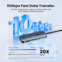 Vention USB C 8K 4K DP HDMI Docking Station 13 in 1 USB 3.2 10Gbps HUB TF SD RJ45 HUB One Touch Screen Off for MacBook Windows