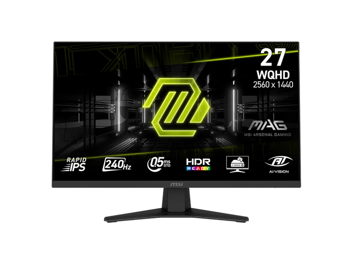 Msi 27'' Wqhd 2K 1440P 240Hz Ips with Amd Freesync Premium 0.5Ms Hdr Ready Computer Gaming Monitor Mag 274Qf X24