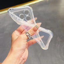 Frosted Clear Four Corner Airbag TPU Soft Phone Case for IPhone 18 17 16 15 14 13 12 Pro Max Lens Protection Cover Accessories