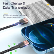 Cable USB Essager para iPhone 14 13 12 11 Pro Max Xs Xr X SE 8 7 6 Plus, cable de datos y carga rápida para teléfono móvil, cargador para iPad