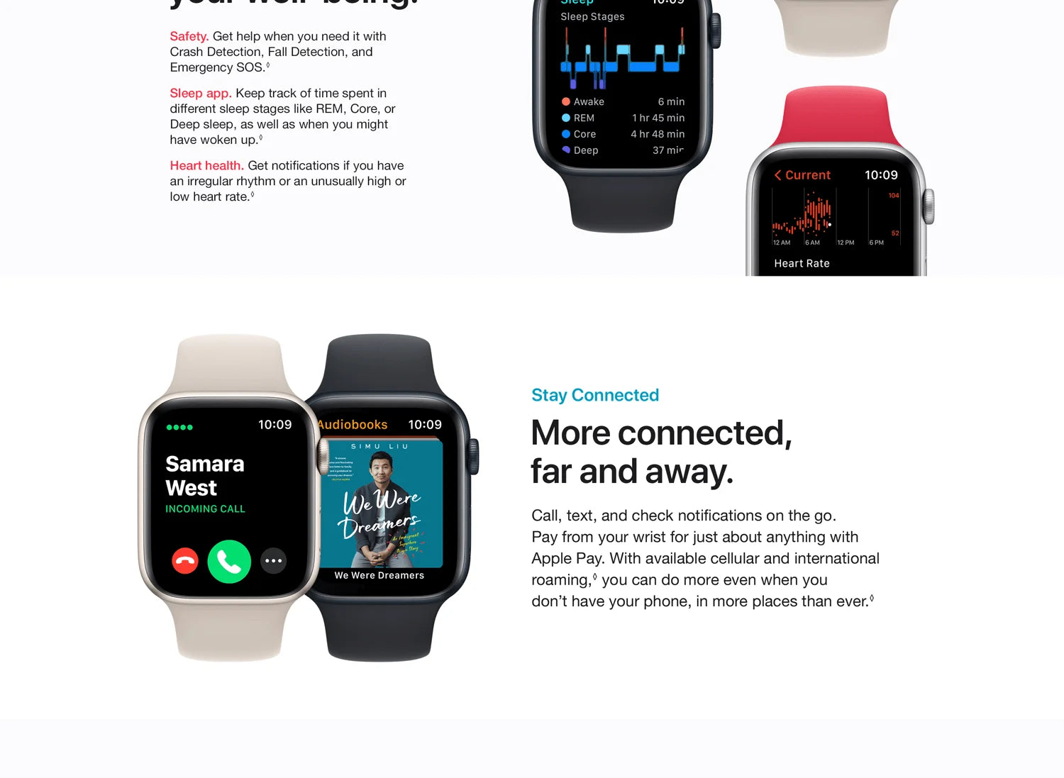 100% Original Apple Watch SE (2nd Gen) 40mm / 44mm Aluminum Case with Sport Band iOS SmartWatch