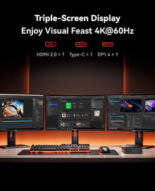 ACEMAGIC Ryzen 7 7730U Mini PC 16GB LPDDR4X 512GB M.2 SSD Desktop Computer 8C/16T Up to 4.5GHz WiFi 6 BT5.2 4K Triple Display