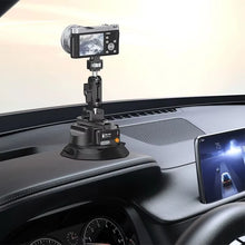 4.5 Inch Electric Auto Pump Suction Cup Camera Mount with Aluminum Ball Head Magic Arm Compatible with DJI Insta360 Go Pro