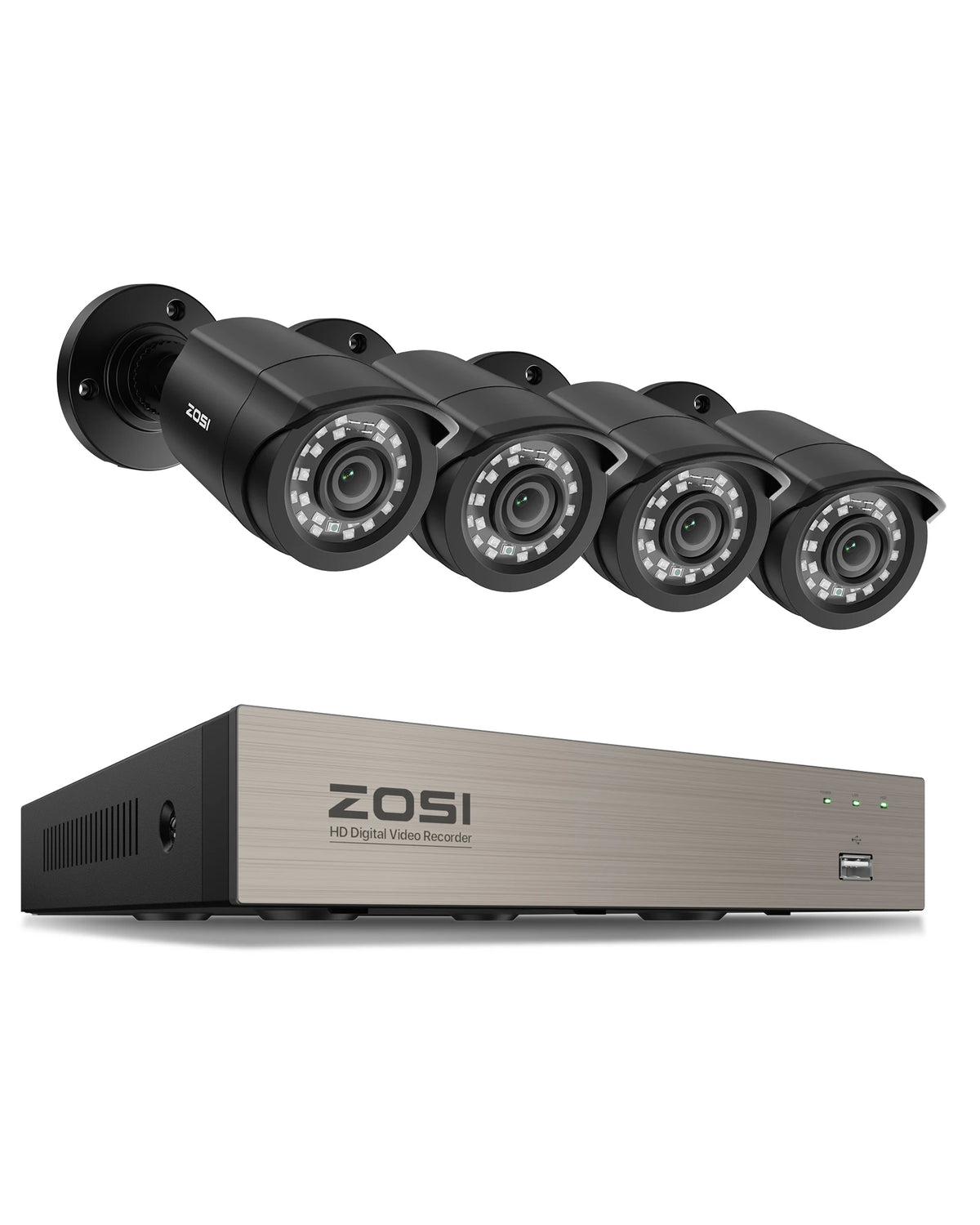 ZOSI 8CH 1080P CCTV System Outdoor 5MP Lite Video DVR with 2/4/6/8pcs 2MP Wired Security Cam Day/Night Video Surveillance System
