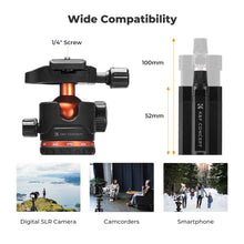 K&F CONCEPT 178cm Lightweight Camera Tripod Cellphone Clip Travel DSLR Tripod for Nikon Canon Camera Outdoor Live Streaming Vlog