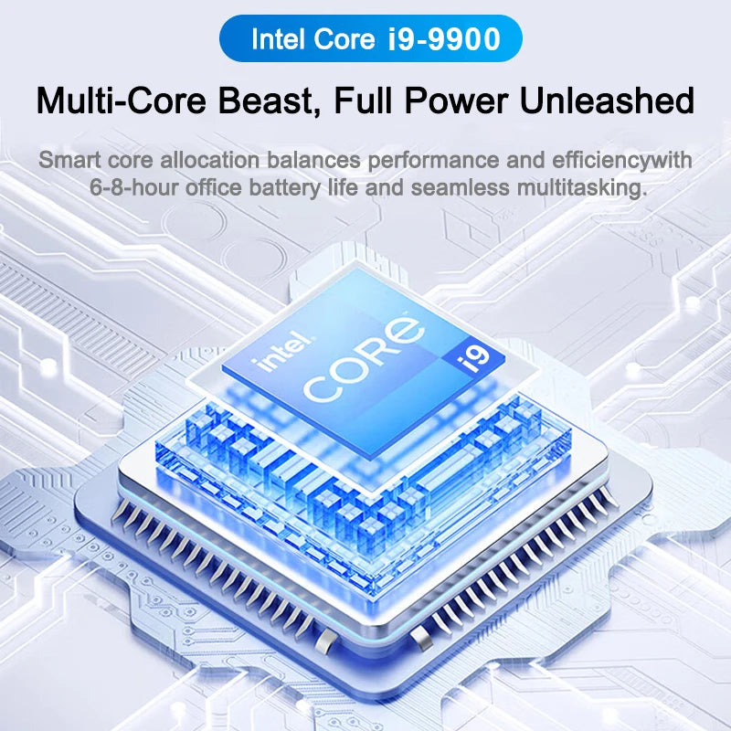 LENO 14.1" Ultra Slim Laptop Intel Core i9-9900 32GB 2TB Gaming Computer PC Windows11 Gamer office Ultra Slim Notebook 1080P HD