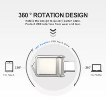 OTG Type C Pen Drive Mini Metal USB Memory Stick 32GB USB Flash Card 128GB Type-C Pendrive for Smartphone Huawei
