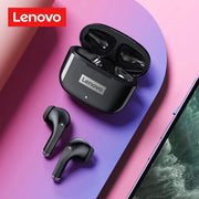 Auriculares inalámbricos Lenovo LP40 Pro Bluetooth 5.4 TWS HiFi estéreo, para juegos y deportes, con control táctil, llamadas HD y micrófono.